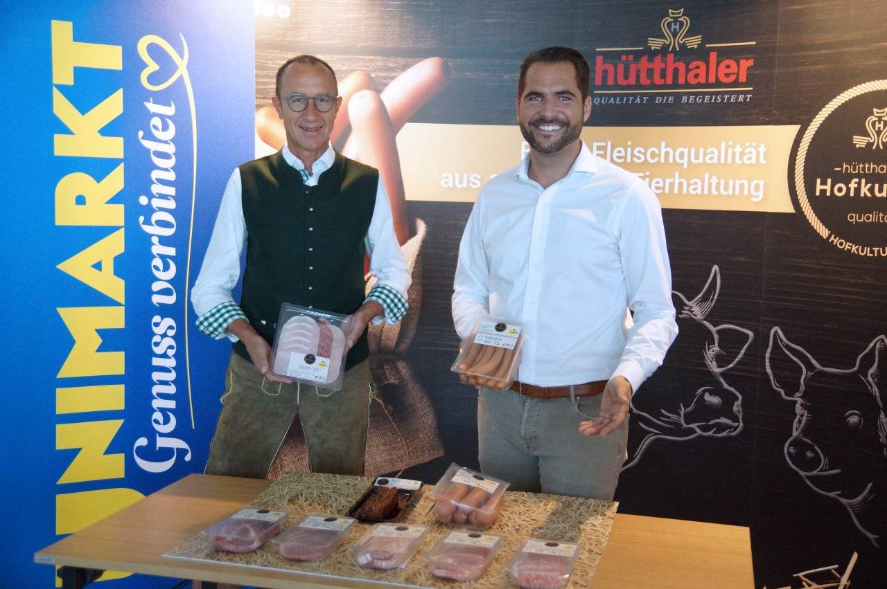 Florian Hütthaler und Andreas Haider (Unimarkt) Hofkultur Pordukte